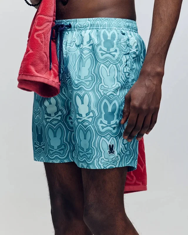 Psycho Bunny Shorts Drawstring with all-over graphic print product detail image 11