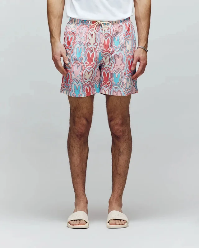 Psycho Bunny Shorts Drawstring with all-over graphic print product detail image 17