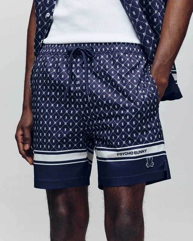 Psycho Bunny Shorts Drawstring with all-over graphic print product detail image 23