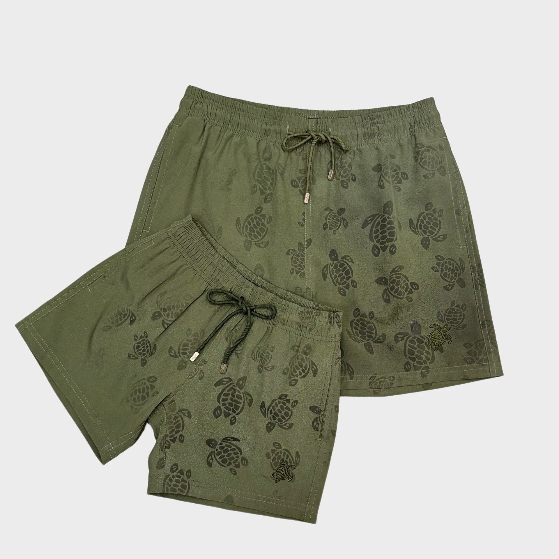 Design Costume de Bain Turtle Print Swim Shorts Navy Swimwear - 5
