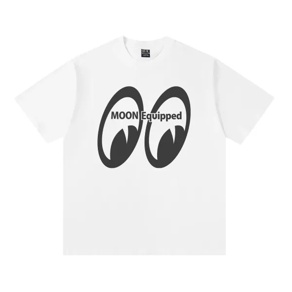 Design MOON Equipped Eyes Graphic T-Shirt White T-Shirts - 1