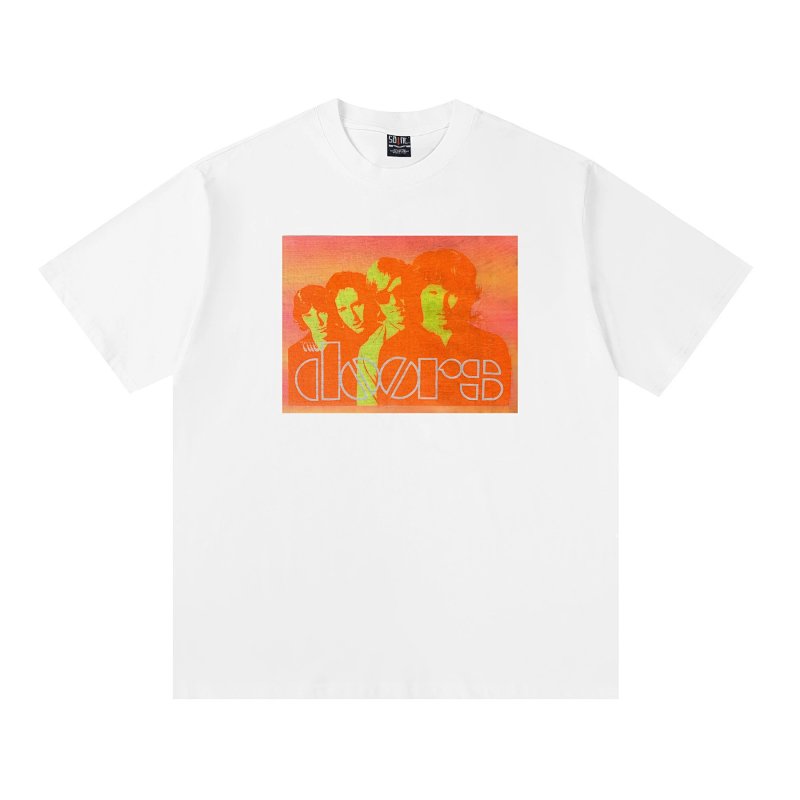 The Doors x Sound Mind Orange Gradient Band Tee White