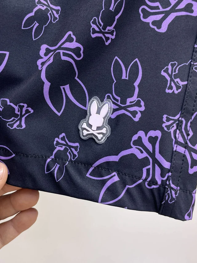 Psycho Bunny Shorts Rabbit Skull Print Drawstring product detail image 4