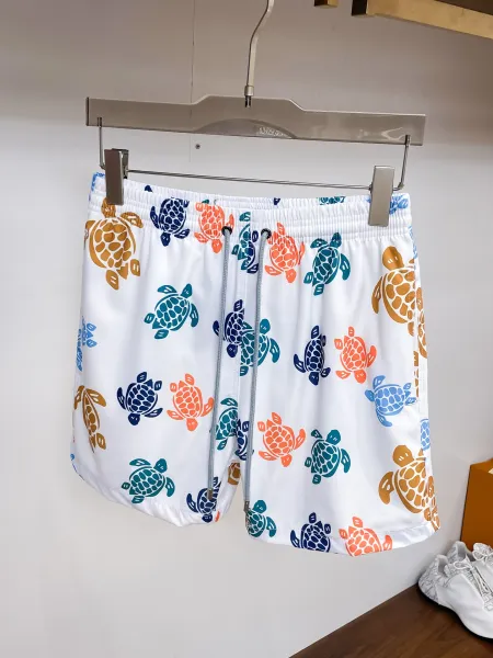 Design Paisley Floral Print Swim Trunks Gray Swimwear - 5