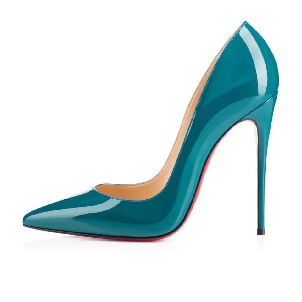Unbranded High Heels Pointed-Toe Stiletto Pumps with Red Soles image 2