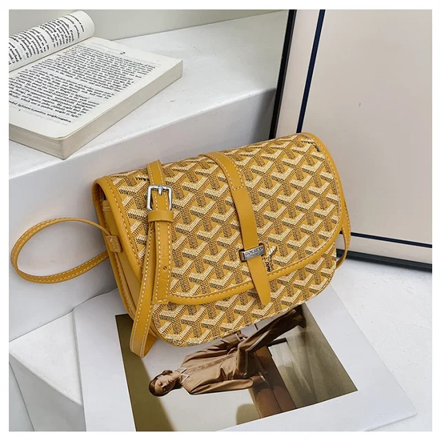 Goyard Crossbody Bags Saddle bag with Goyardine chevron print product detail image 12