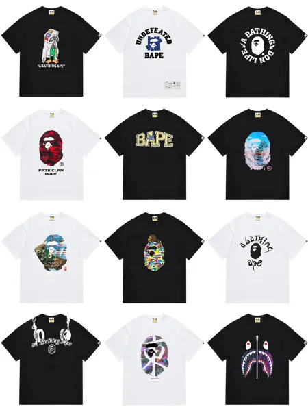 A Bathing Ape Don Life Circle Logo White T-Shirt - 2