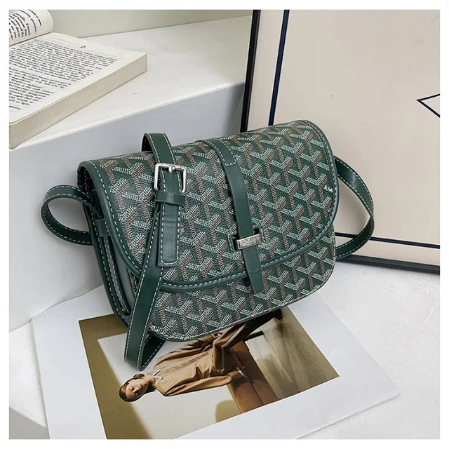 Goyard Crossbody Bags Saddle bag with Goyardine chevron print product detail image 9
