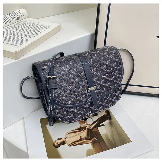 Goyard Crossbody Bags Saddle bag with Goyardine chevron print product detail image 11