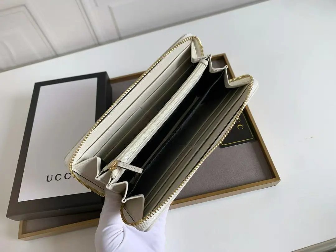 Gucci Horsebit 1955 GG Marmont Long Wallet Beige Canvas - 6