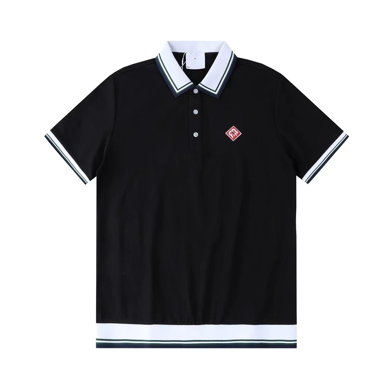 Lacoste Color-Block Stripe Polo Black Polo Shirt - 3