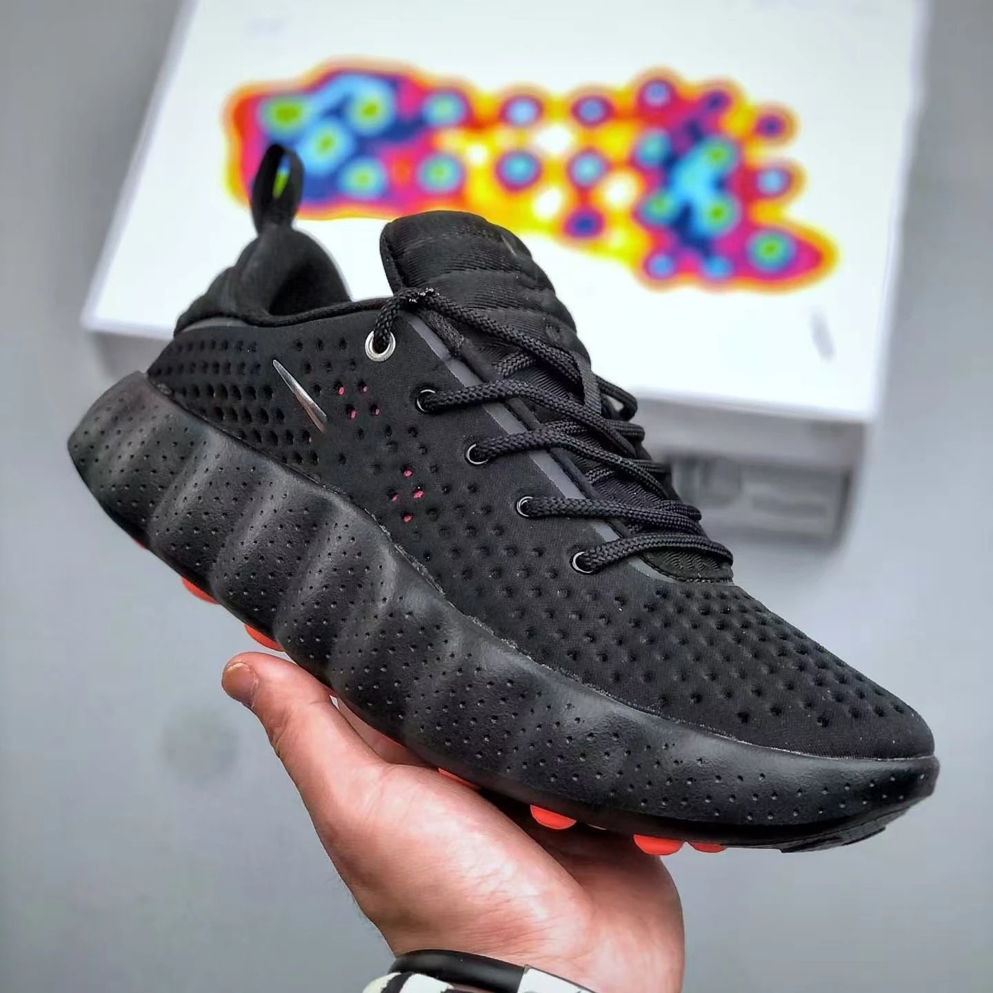 Nike Sneakers Perforated Upper with Orange Pod Outsole image 3