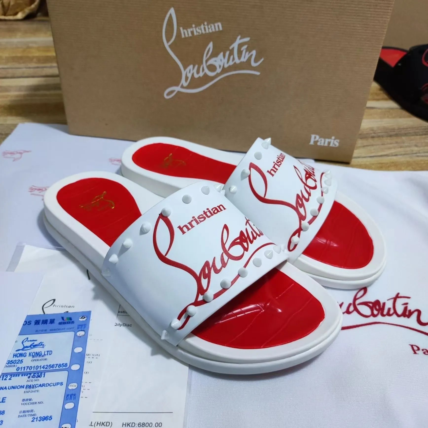 Christian Louboutin Slippers Studded Logo Slide image 3