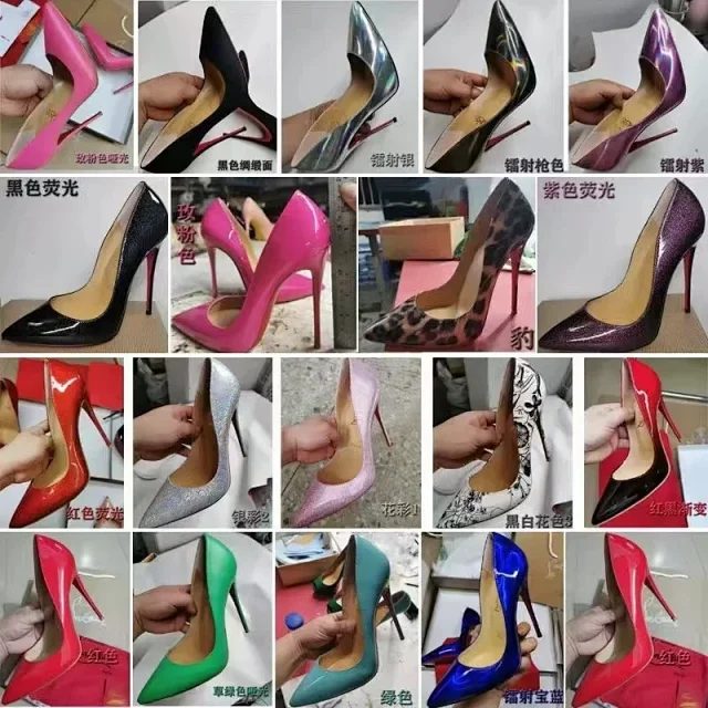 Unbranded High Heels Pointed-Toe Stiletto Pumps with Red Soles product detail image 2