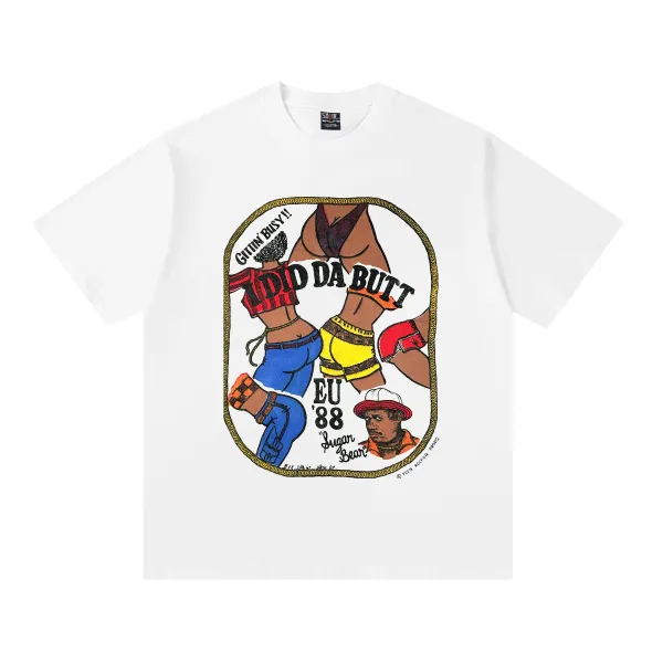 Design IDID DA BUTT '88 Graphic Print White T-Shirt - 1