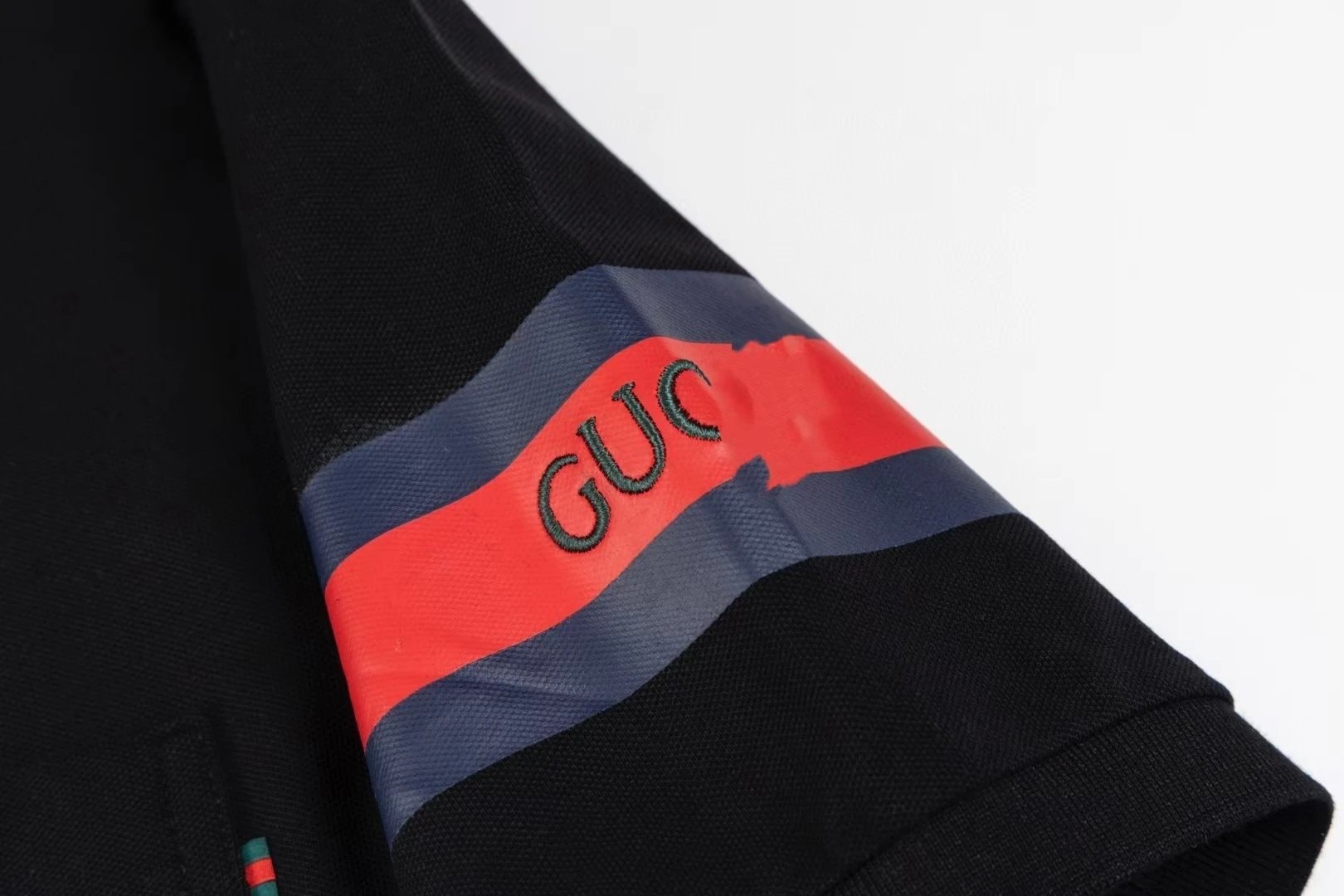 Gucci GG Monogram Black Polo Shirt - 7