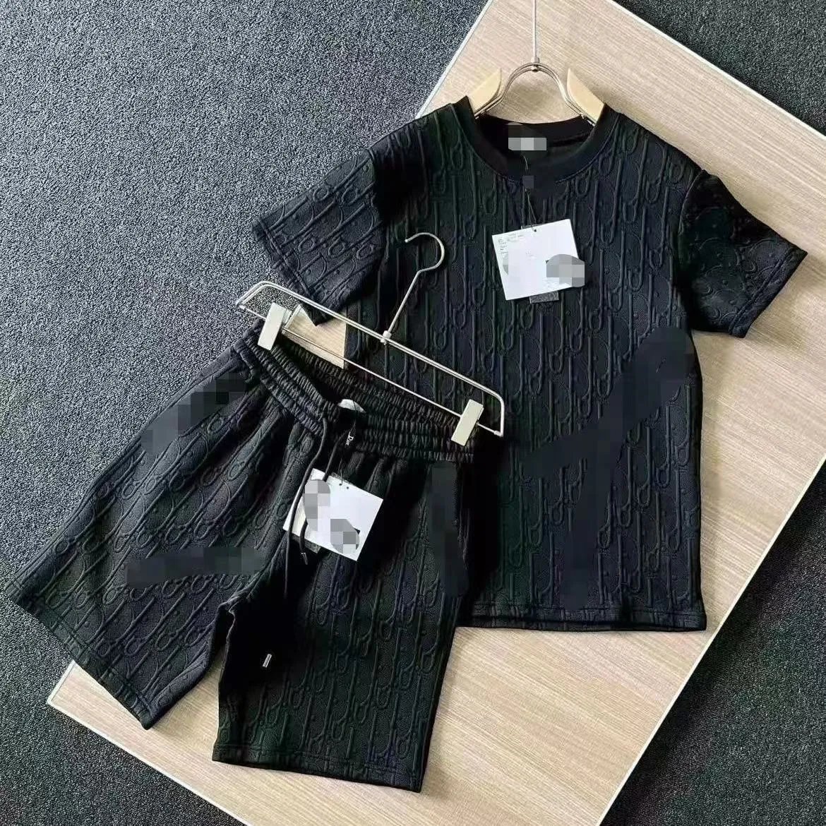 Dior Matching Sets All-Over Logo Jacquard T-Shirt and Shorts Set image 4