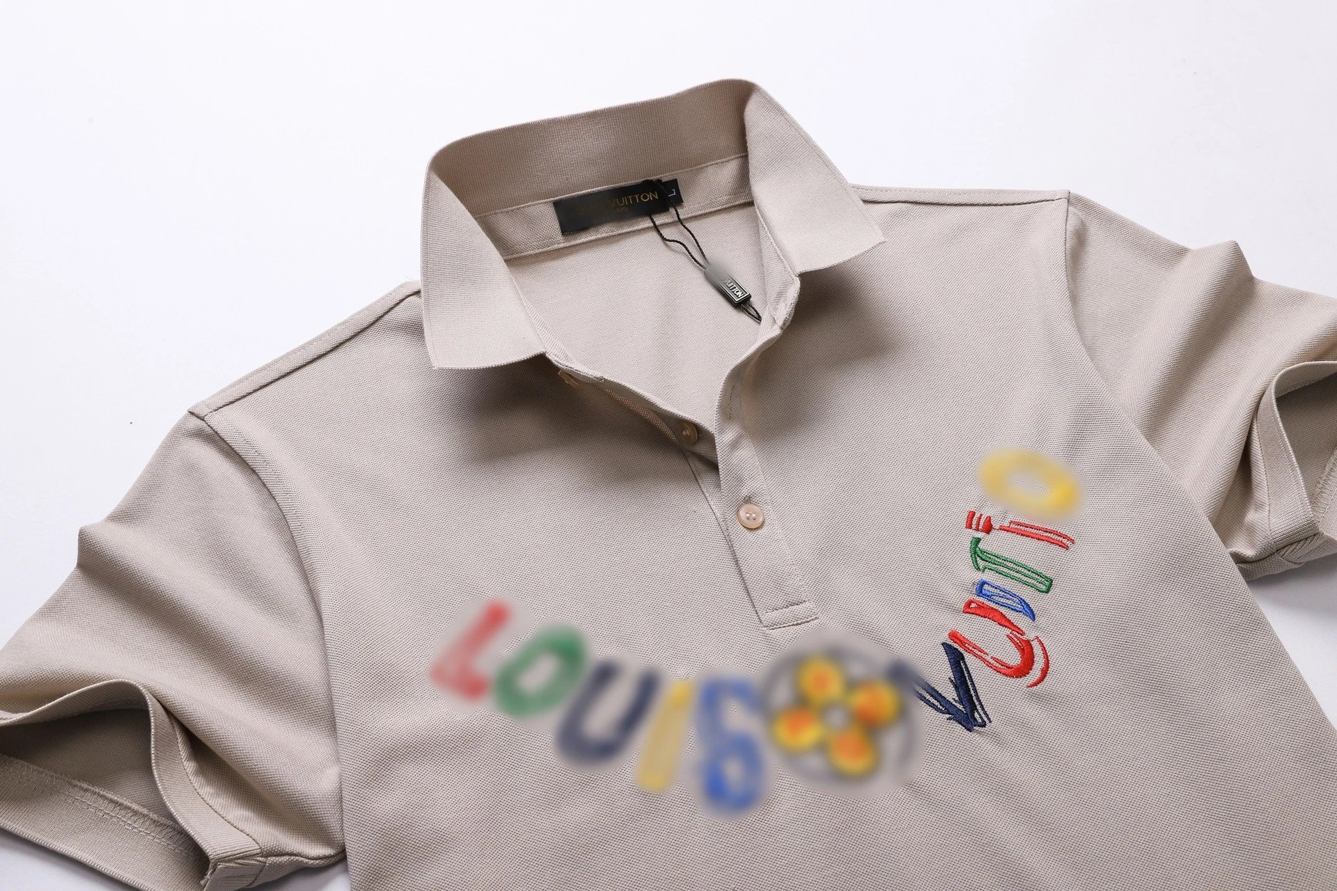 Louis Vuitton Multicolor Floral Logo White Polo Polo Shirt - 14