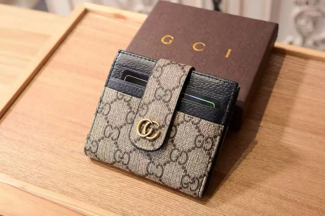 Tory Burch T39 and T40 Logo-Print Card Holders in Black / Beige and Brown / Beige Wallets - 10