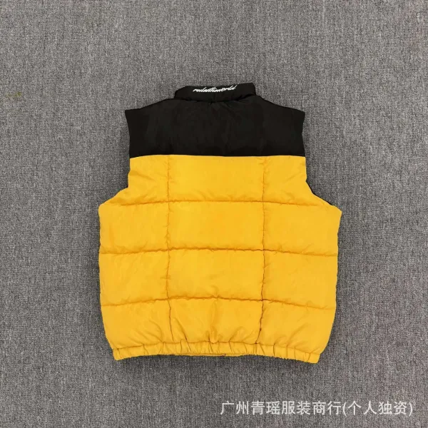 Design Puffer Vest Yellow / Black Colorblock Vest Outerwear.vest - 7
