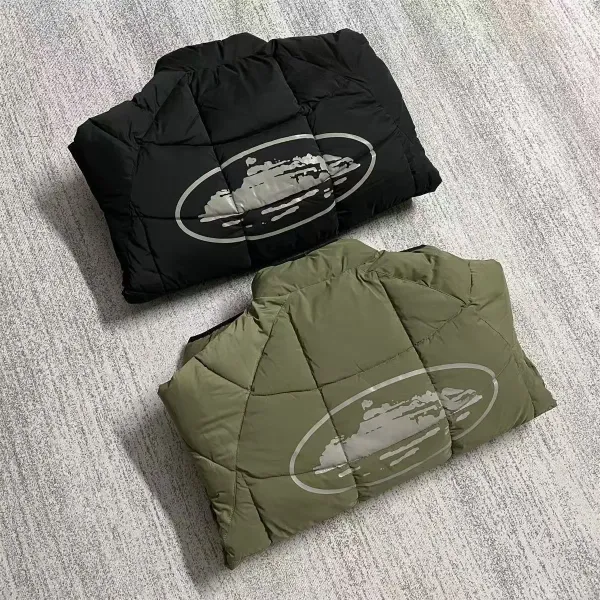 Design Puffer Jacket Olive Green Down Jacket - 6