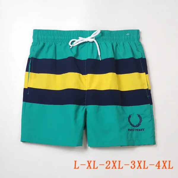 Fred Perry Stripe Swim Shorts White / Navy / Red Swimwear - 8