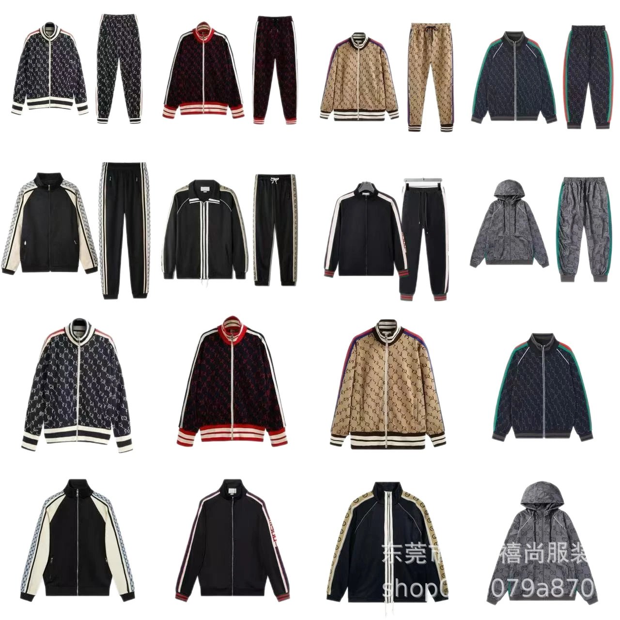 Gucci Tracksuits GG monogram zip track jacket and joggers set image 5