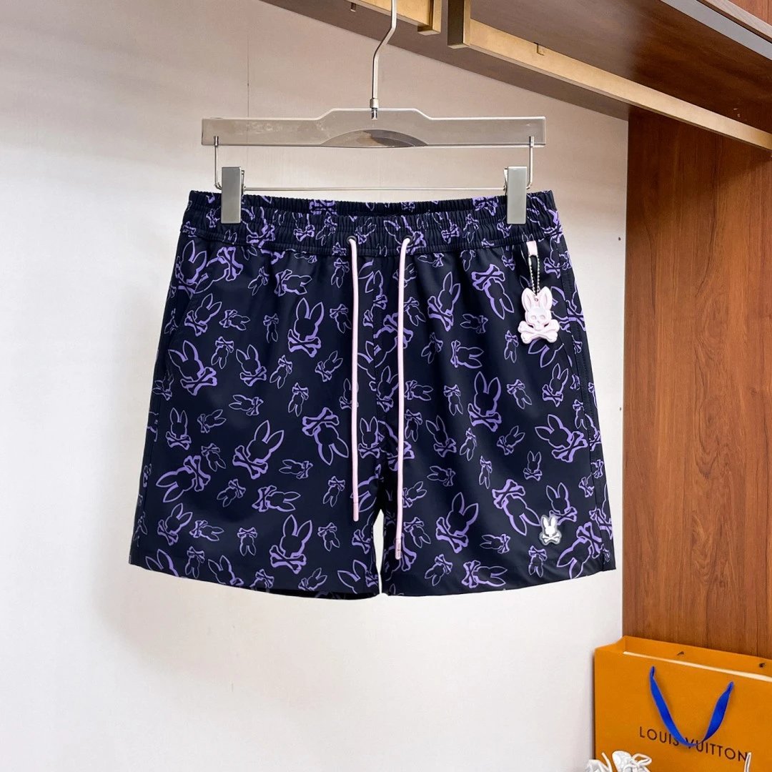 Psycho Bunny Shorts Rabbit Skull Print Drawstring image 5