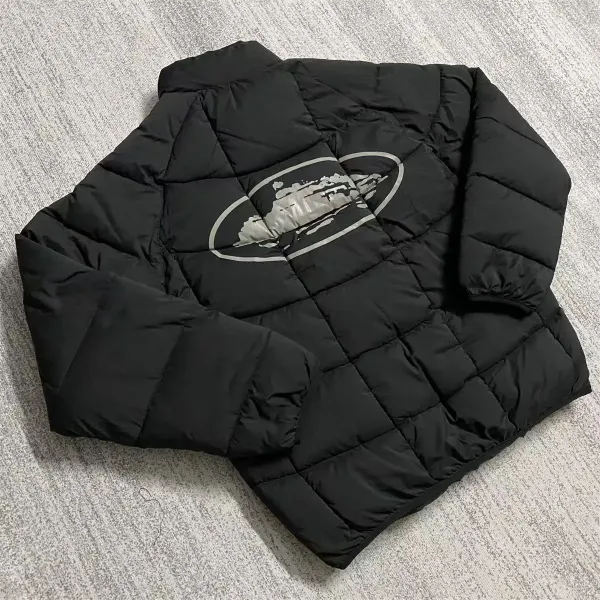 Design Puffer Jacket Olive Green Down Jacket - 9