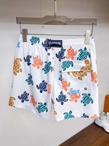 Design Paisley Floral Print Swim Trunks Gray Swimwear - 6