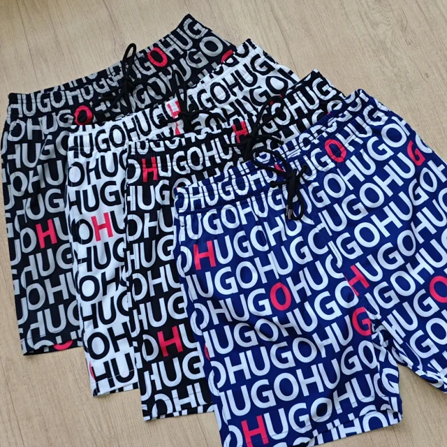 HUGO Shorts Allover logo-print drawstring product detail image 1