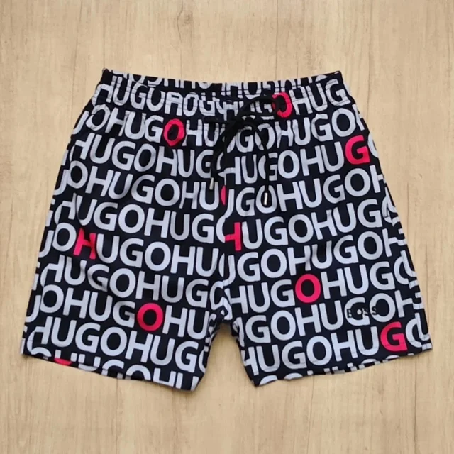 HUGO Shorts Allover logo-print drawstring product detail image 5