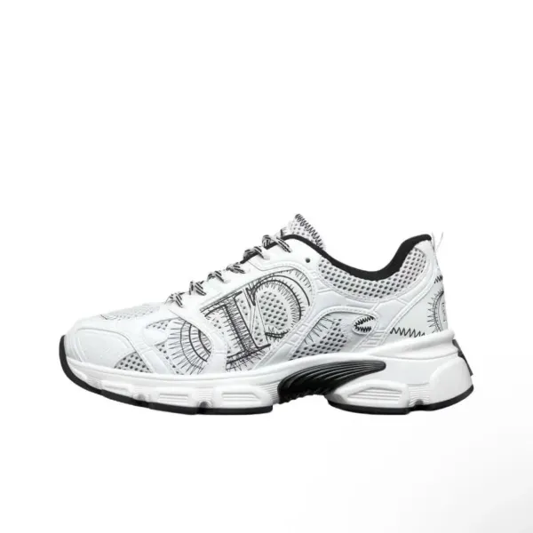 Design Star Mesh Chunky Sneakers Black / White / Red - 6