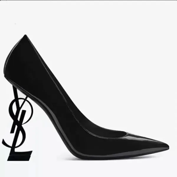 Saint Laurent Tribute Patent Leather Black Stilettos - 11
