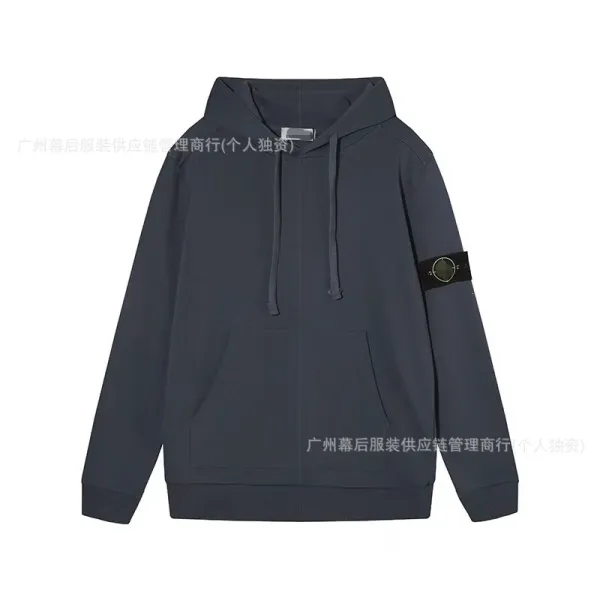Stone Island White Compass Patch Hoodie - 10