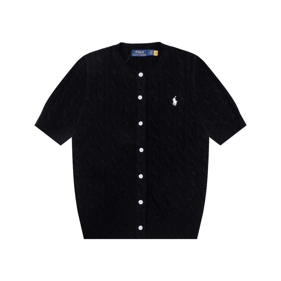 Polo Ralph Lauren Knitwear Cable-Knit Short-Sleeve Button-Front Cardigan image 3