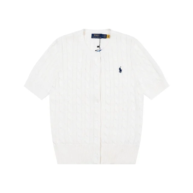 Polo Ralph Lauren Knitwear Cable-Knit Short-Sleeve Button-Front Cardigan product detail image 3