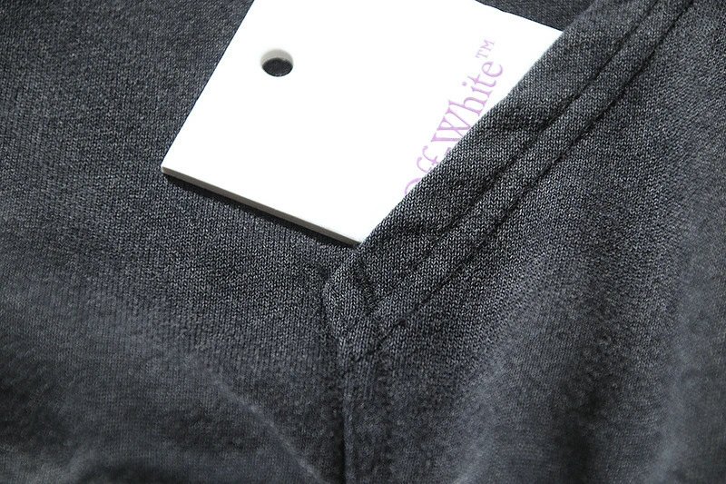 Off-White 'White' Distressed Hoodie Gray - 13