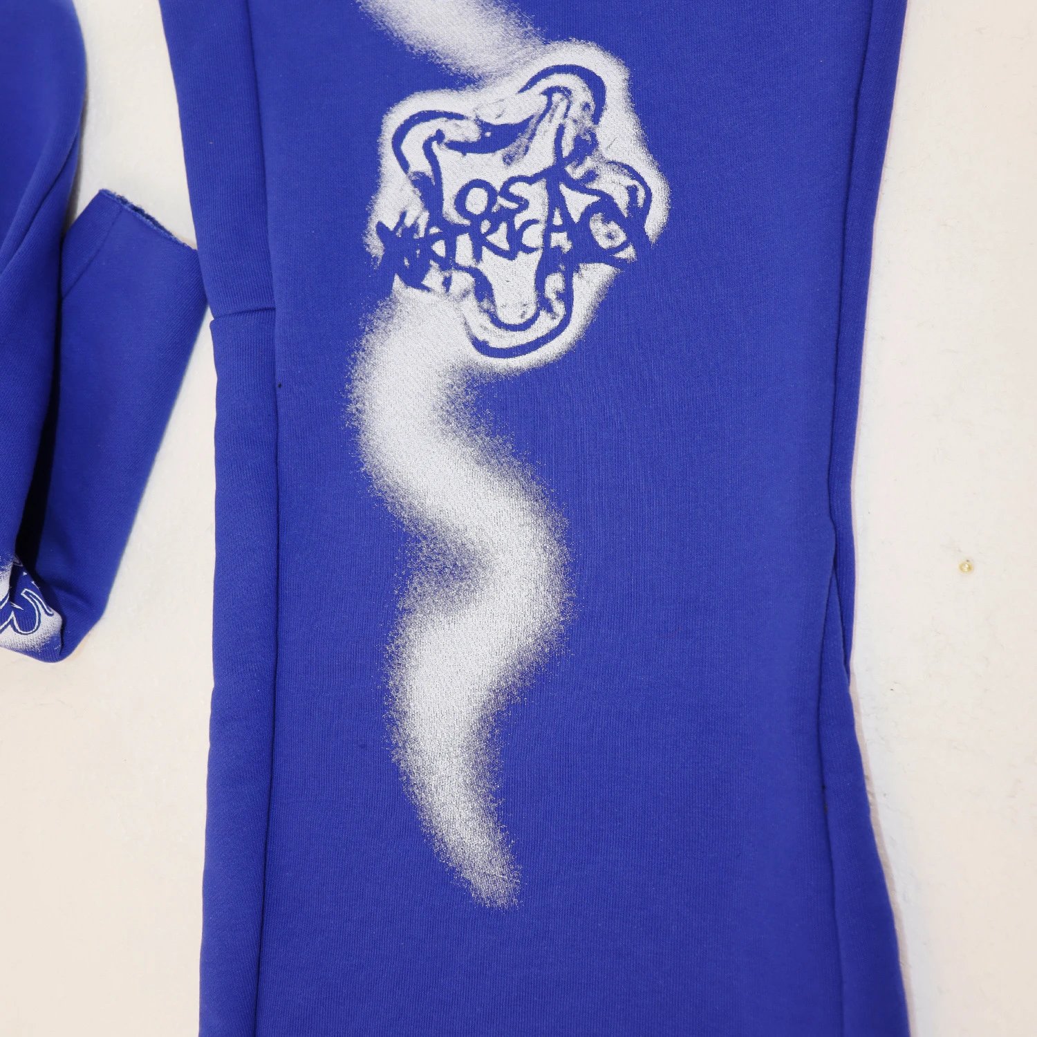 Design 8236 Spray Paint Graphic Sweatpants Blue Sweatpants - 3