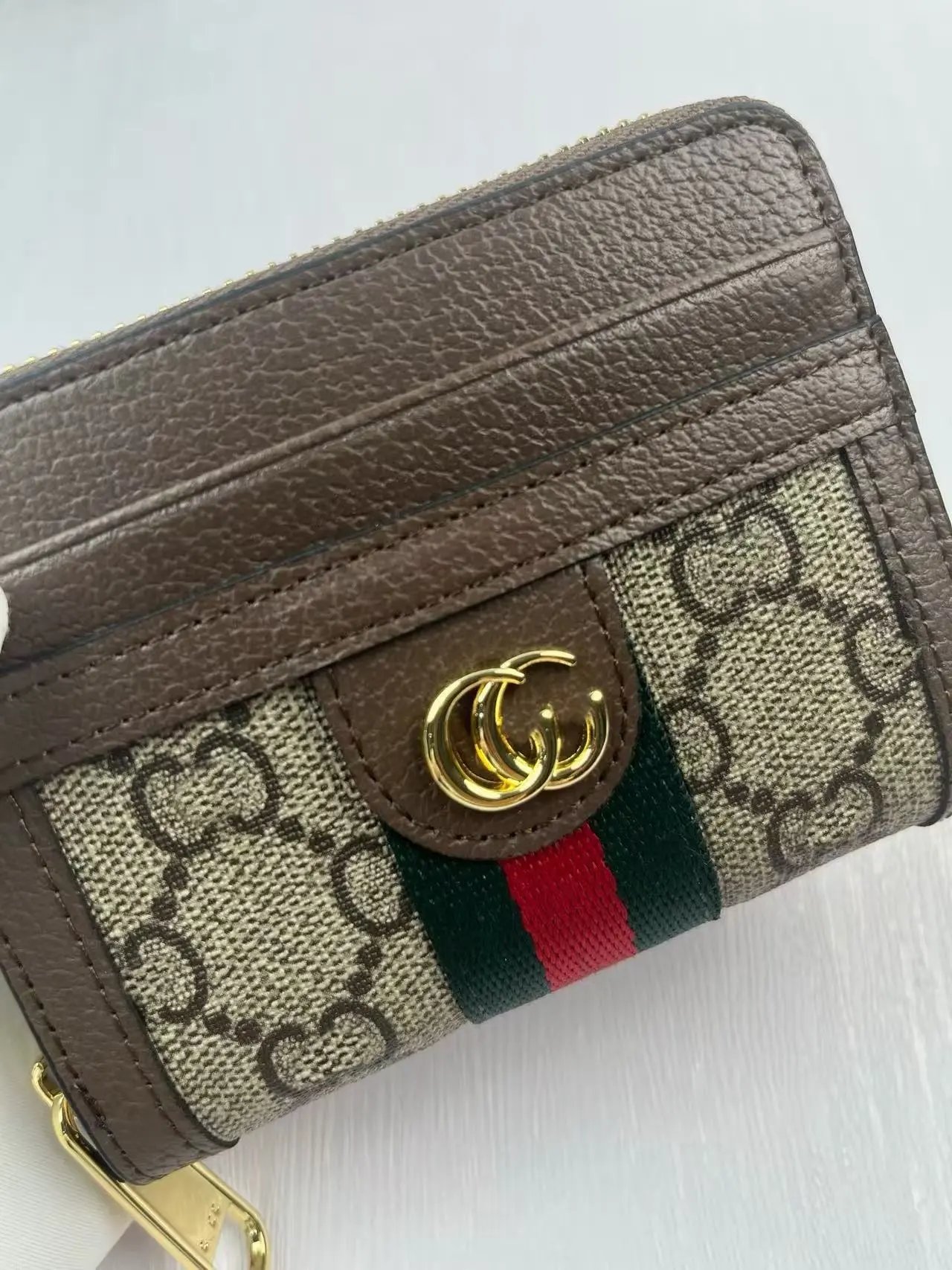 Gucci Ophidia GG Marmont Mini Zip Around Wallet Brown Short Wallet - 6