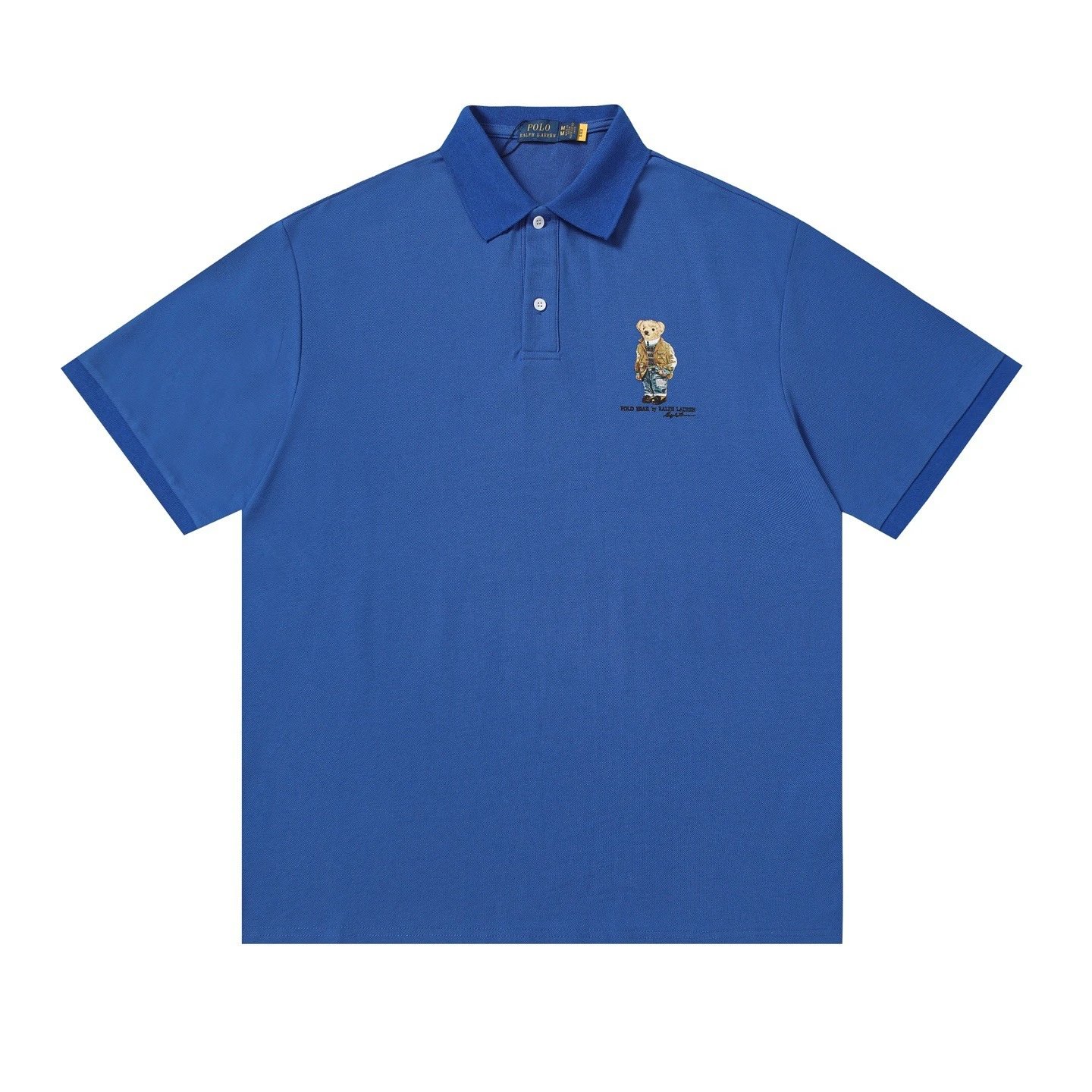 Polo Ralph Lauren Shirts Short-Sleeve Bear Embroidered Shirt — Blue