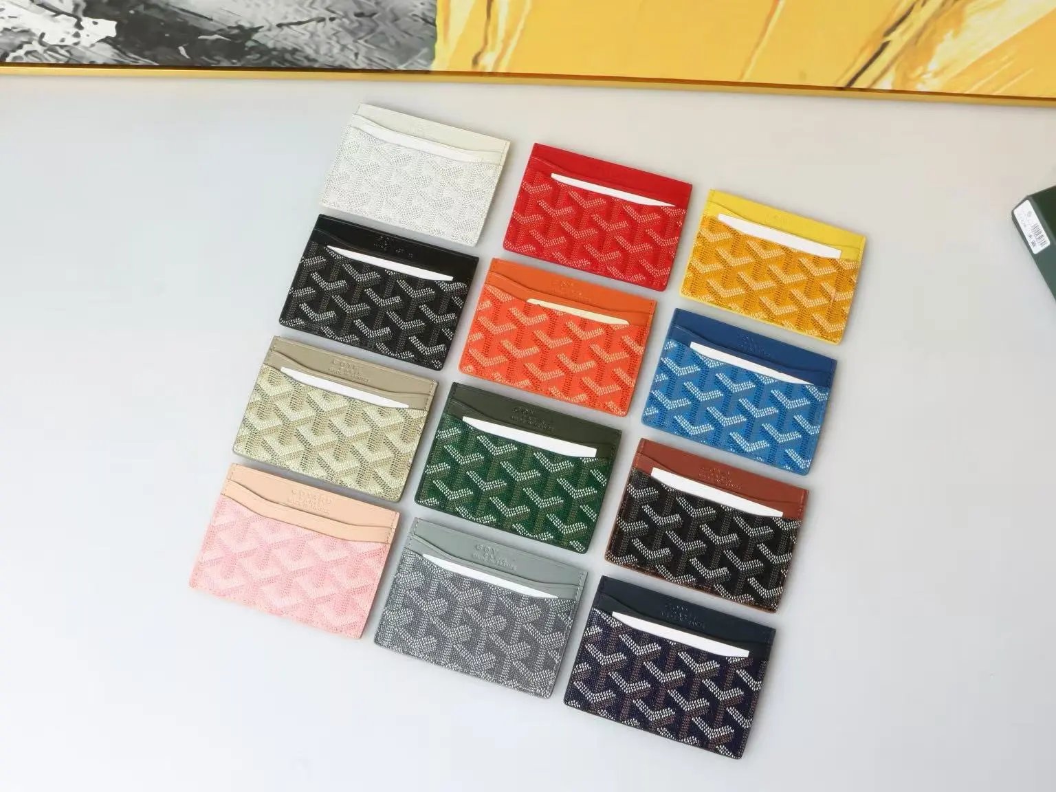 Goyard Saint Sulpice Card Holder Blue Multicolor - 2