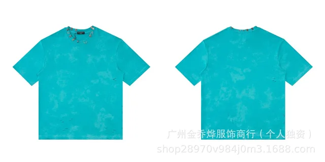 Balenciaga T-Shirts Short-Sleeve Distressed T-Shirt product detail image 6