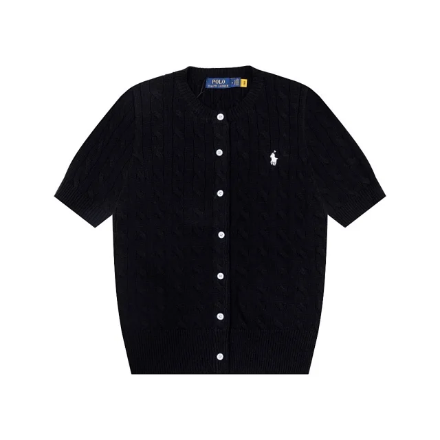 Polo Ralph Lauren Knitwear Cable-Knit Short-Sleeve Button-Front Cardigan product detail image 4
