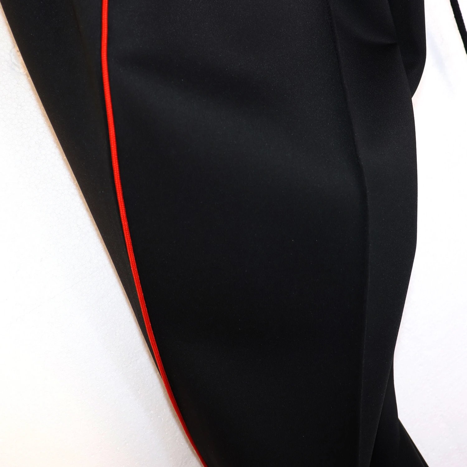 Design Track Pants Red with Green Stripe and Embroidered Logo Sweatpants - 8