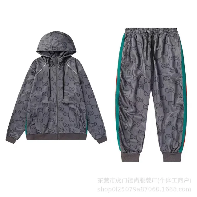 Gucci Tracksuits GG monogram zip track jacket and joggers set product detail image 14