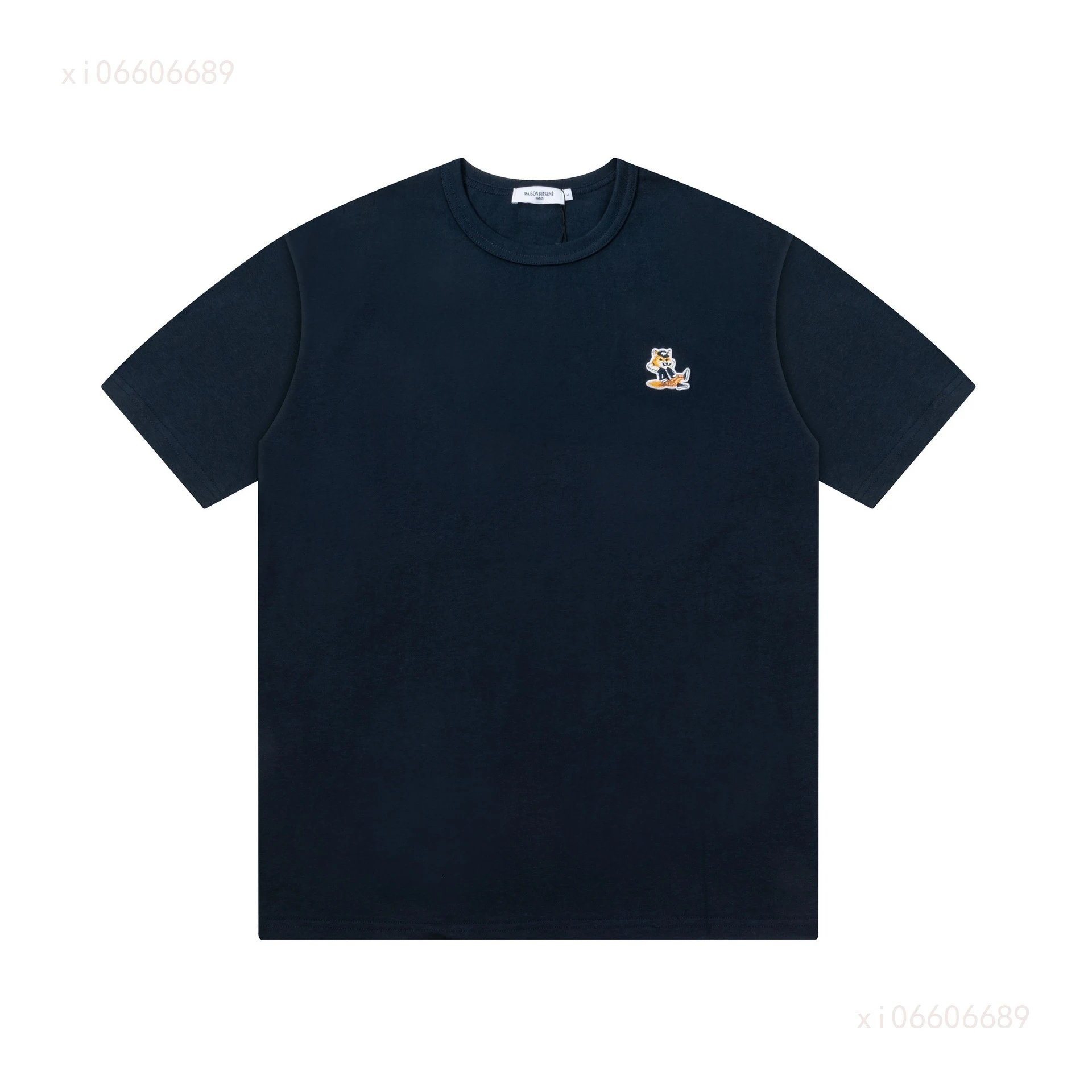 Maison Kitsuné Double Fox Embroidered Polo Black Polo Shirt - 33