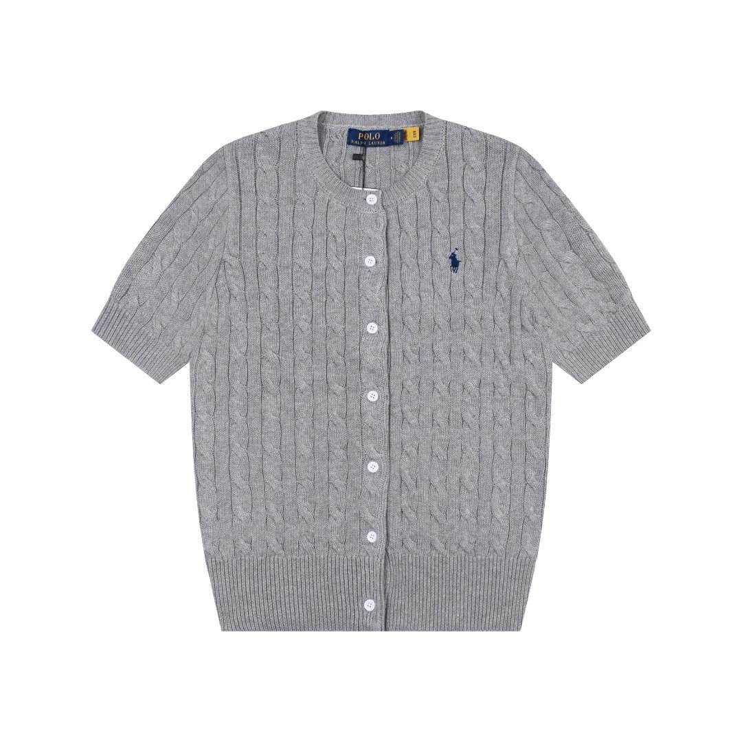Polo Ralph Lauren Knitwear Cable-Knit Short-Sleeve Button-Front Cardigan image 5