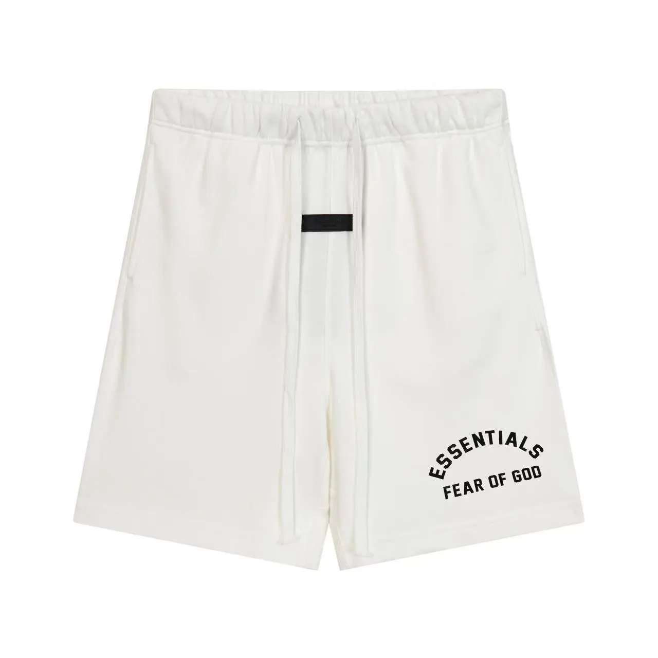 Fear of God Essentials Logo Print Heather Gray Shorts - 16