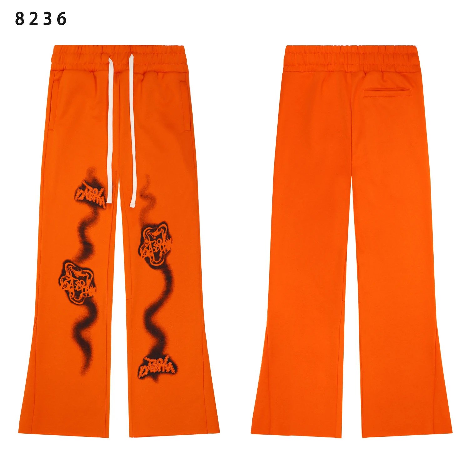 Design 8236 Spray Paint Graphic Sweatpants Blue Sweatpants - 12
